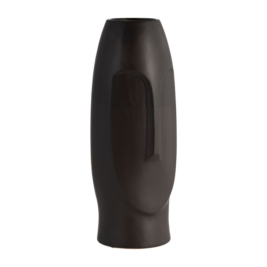 Sagebrook 14" Face Vase - Black