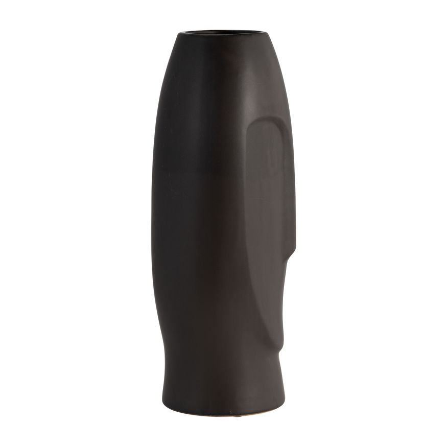 Sagebrook 14" Face Vase - Black