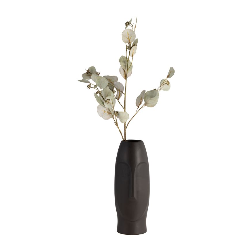 Sagebrook 14" Face Vase - Black