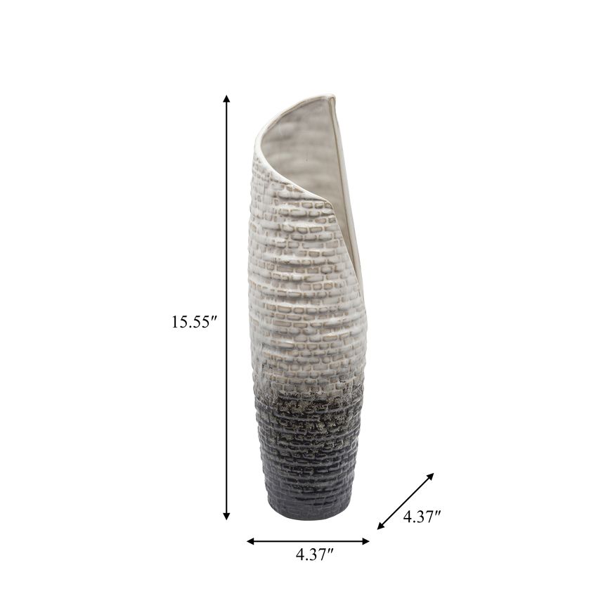 Sagebrook - 16" Textured Vase in Cream