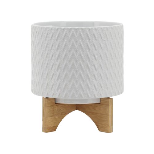 Sagebrook 10" Chevron Planter With Stand