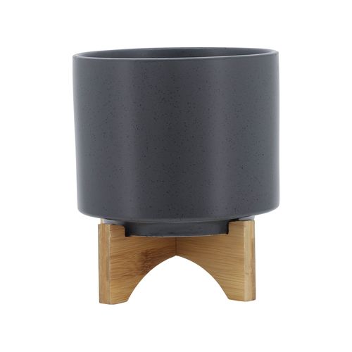 Sagebrook 5" Planter With Wood Stand