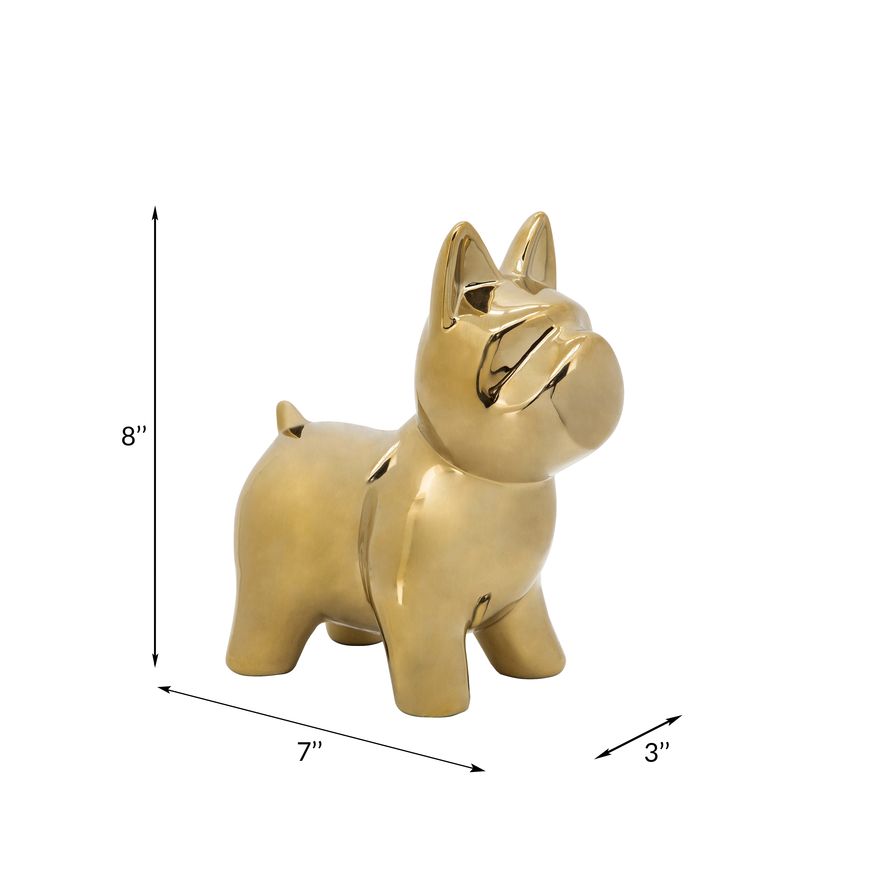 Sagebrook™ 8" Ceramic Dog Table Decor - Gold