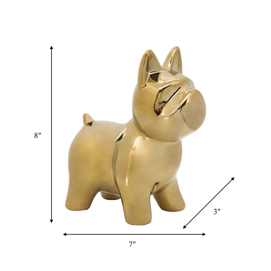 Sagebrook™ 8" Ceramic Dog Table Decor - Gold