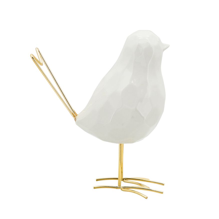 Sagebrook - 8" Bird Statuette in White