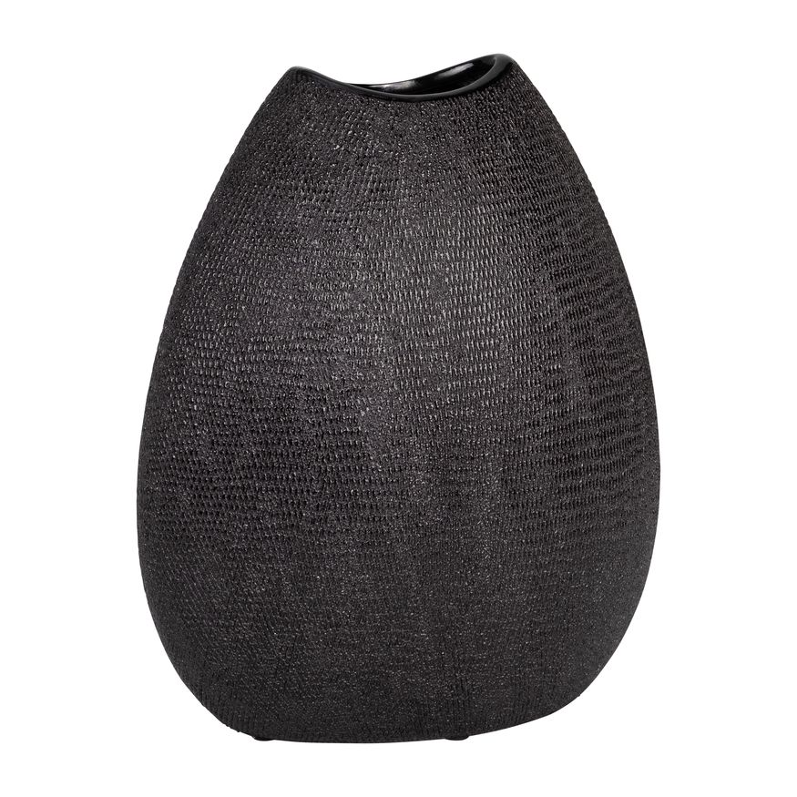 Sagebrook 11" Beaded Vase - Black