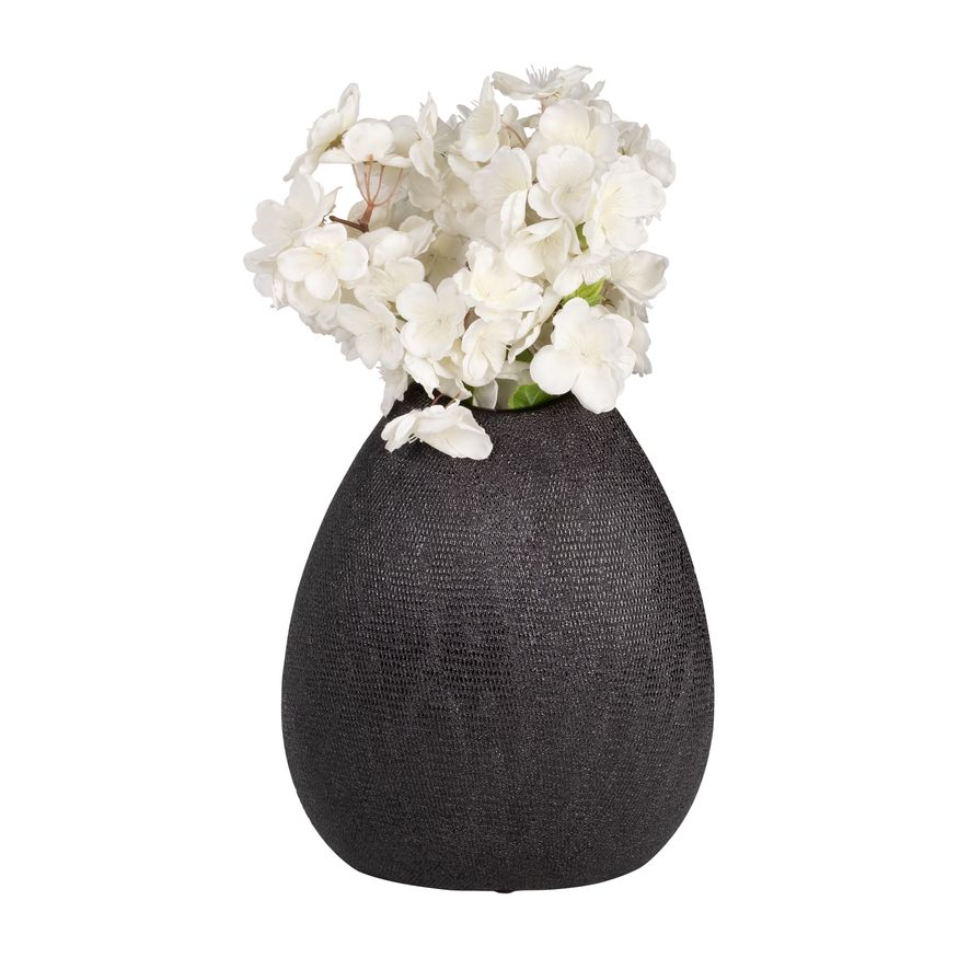 Sagebrook 11" Beaded Vase - Black