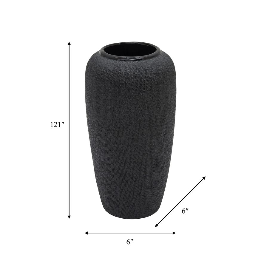 Sagebrook 12" Beaded Vase - Black