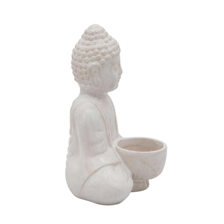 Sagebrook 6" Mini Buddha - White