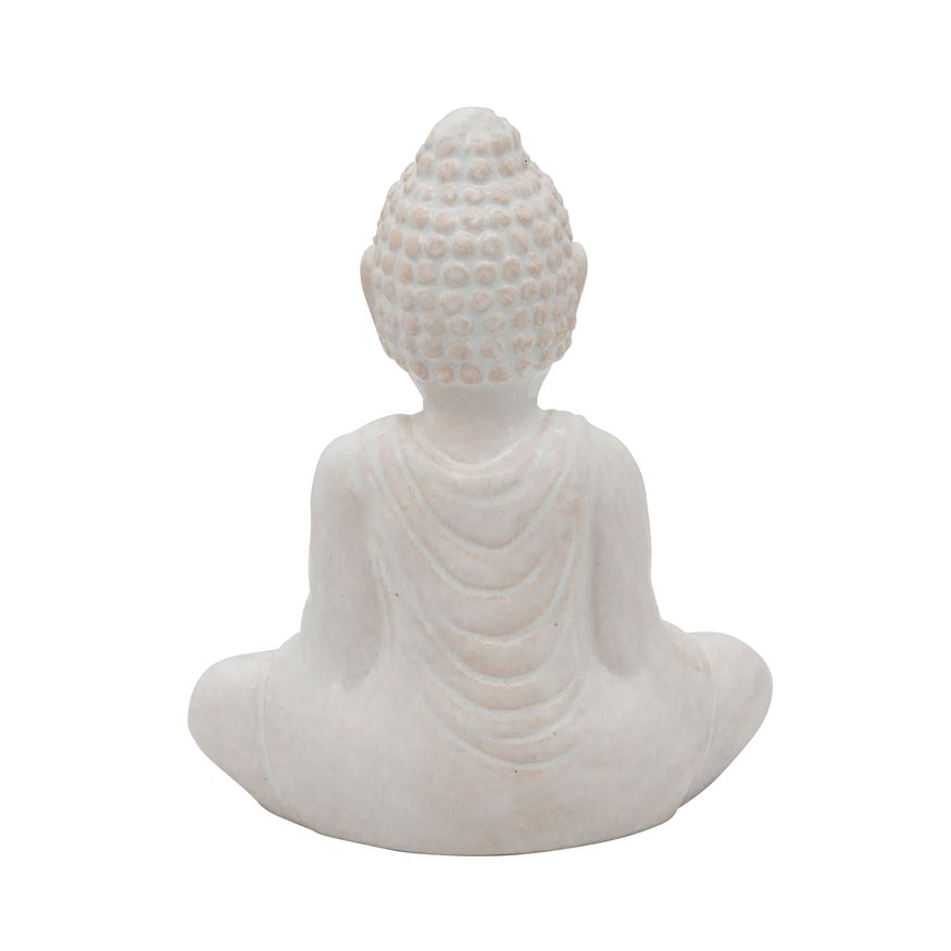 Sagebrook 6" Mini Buddha - White