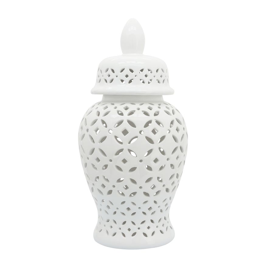 Sagebrook - 17" Cut-out Clover Temple Jar