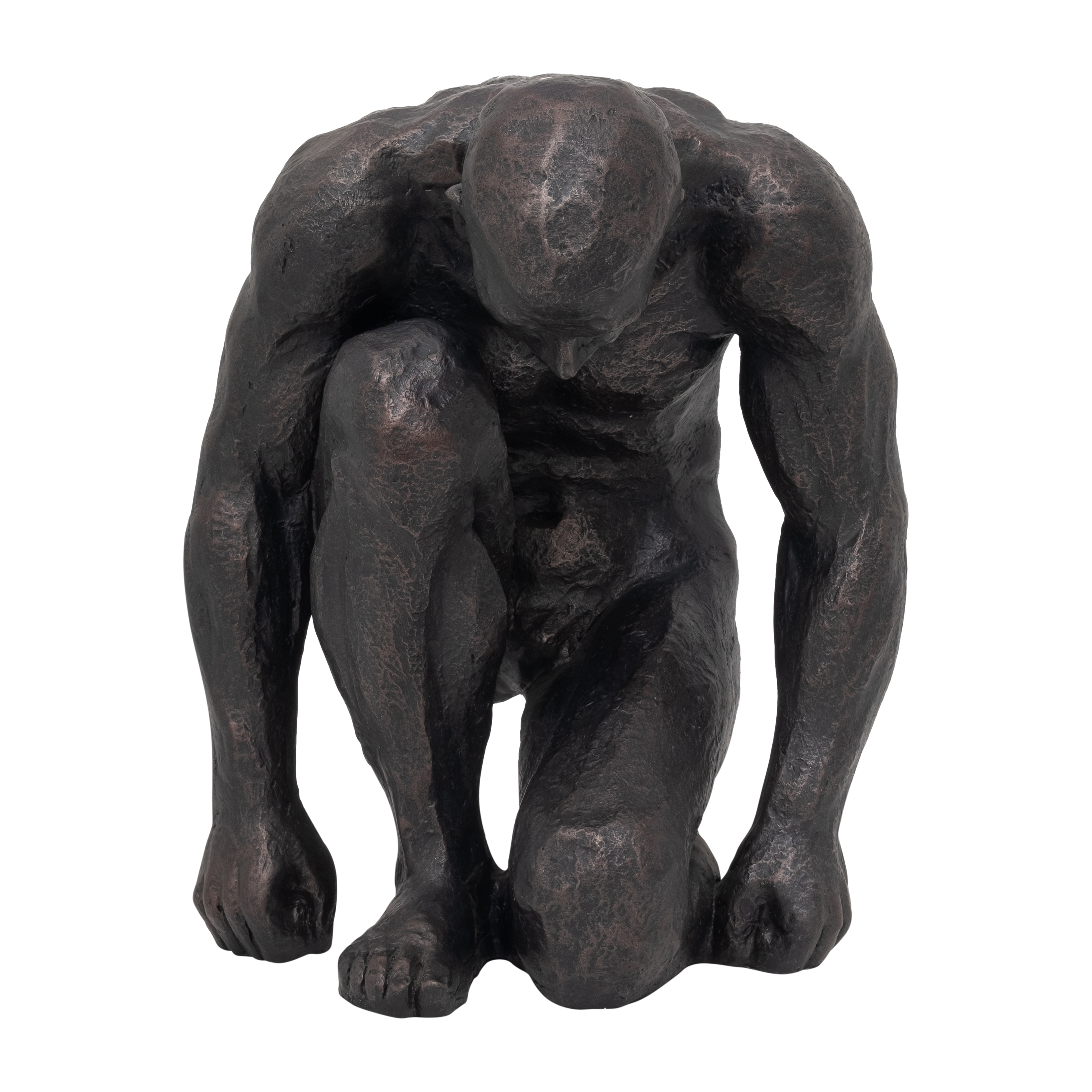 Sagebrook - 16" Resin Kneeling Man in Black