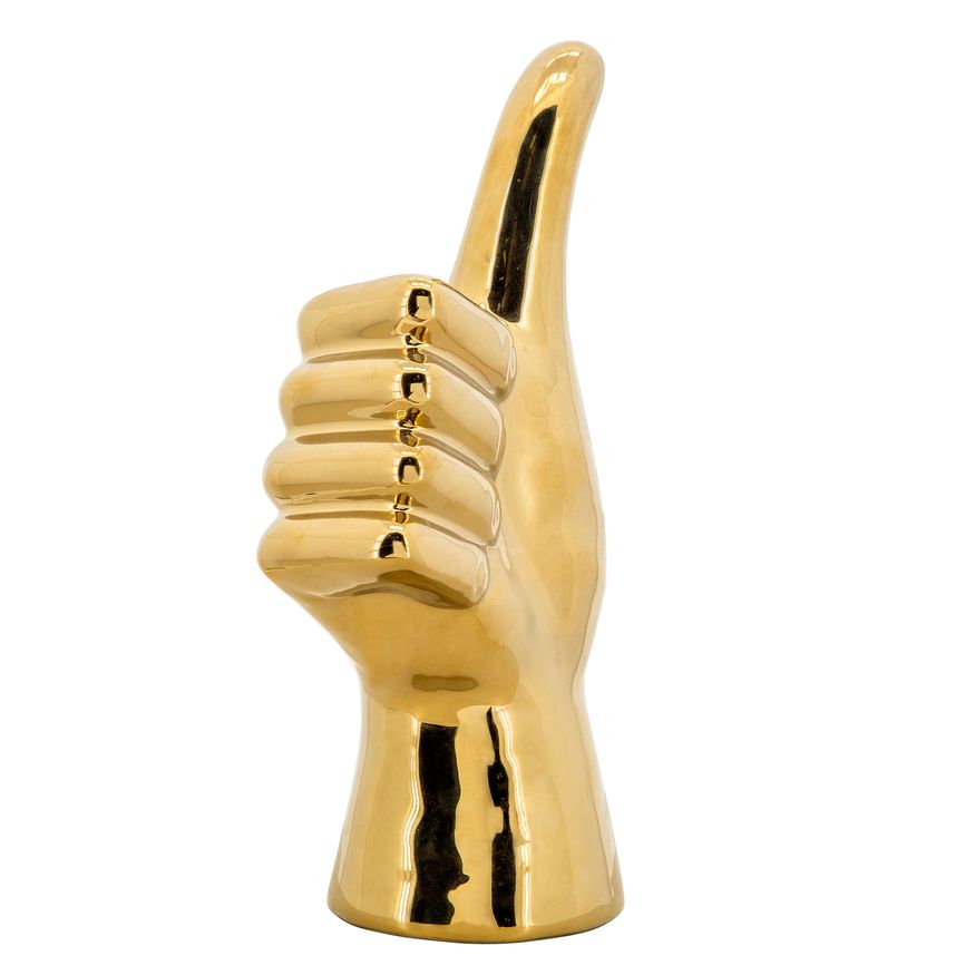 Sagebrook 9" Thumbs Up Table Decor - Gold