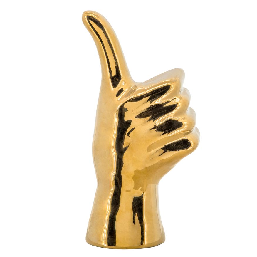 Sagebrook 9" Thumbs Up Table Decor - Gold