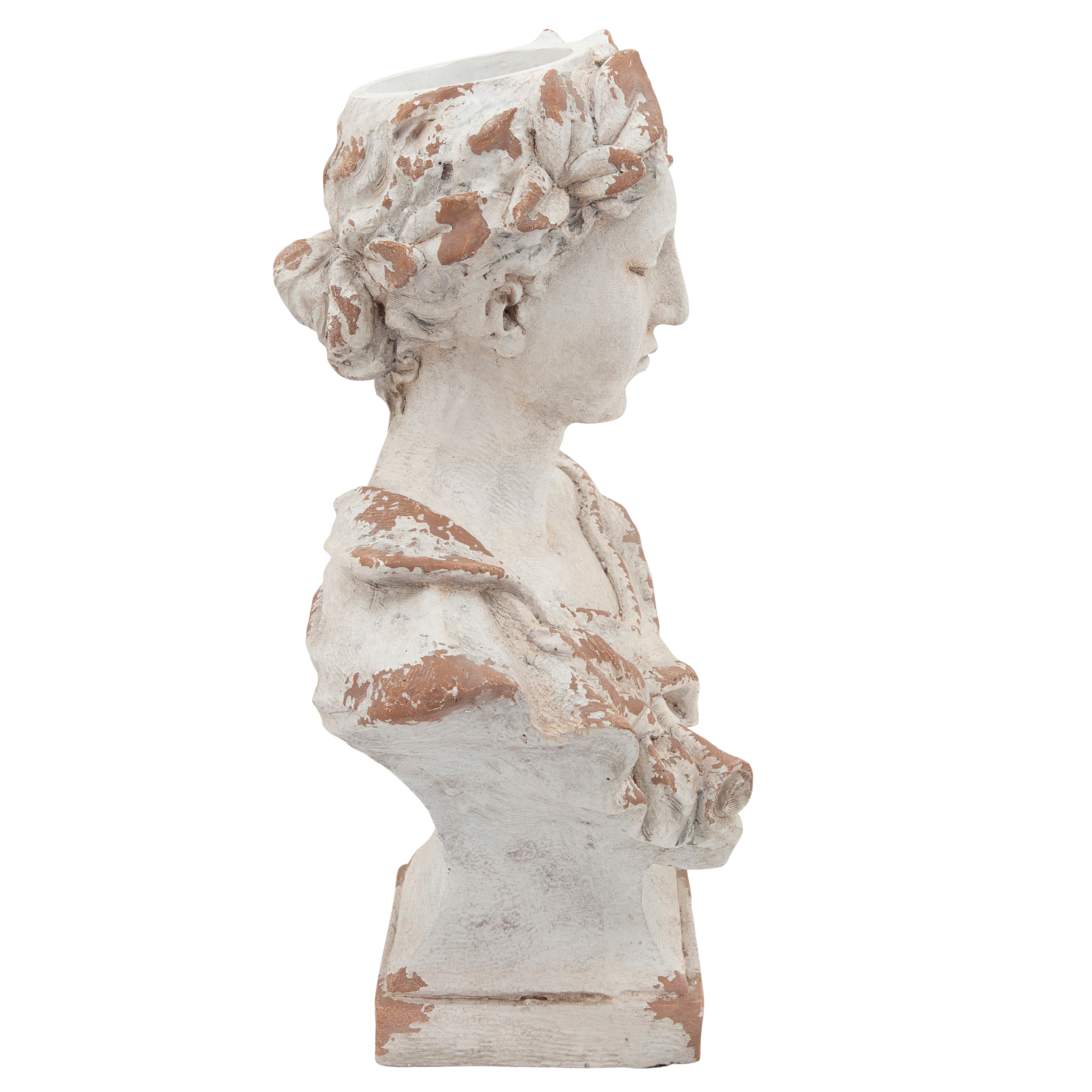 Sagebrook 21" Resin Lady with Laurels - White