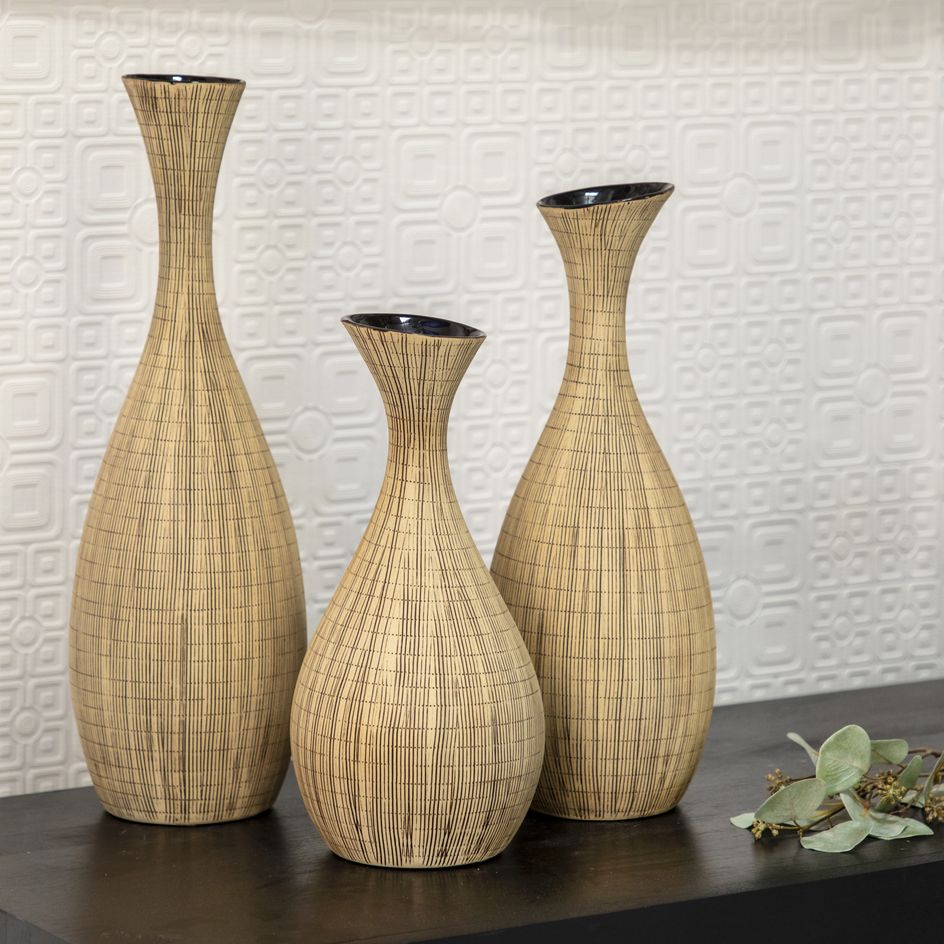 Sagebrook 13" Sorori Vase - Beige