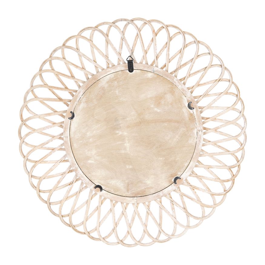 Sagebrook Wicker Daisy Mirror - Natural