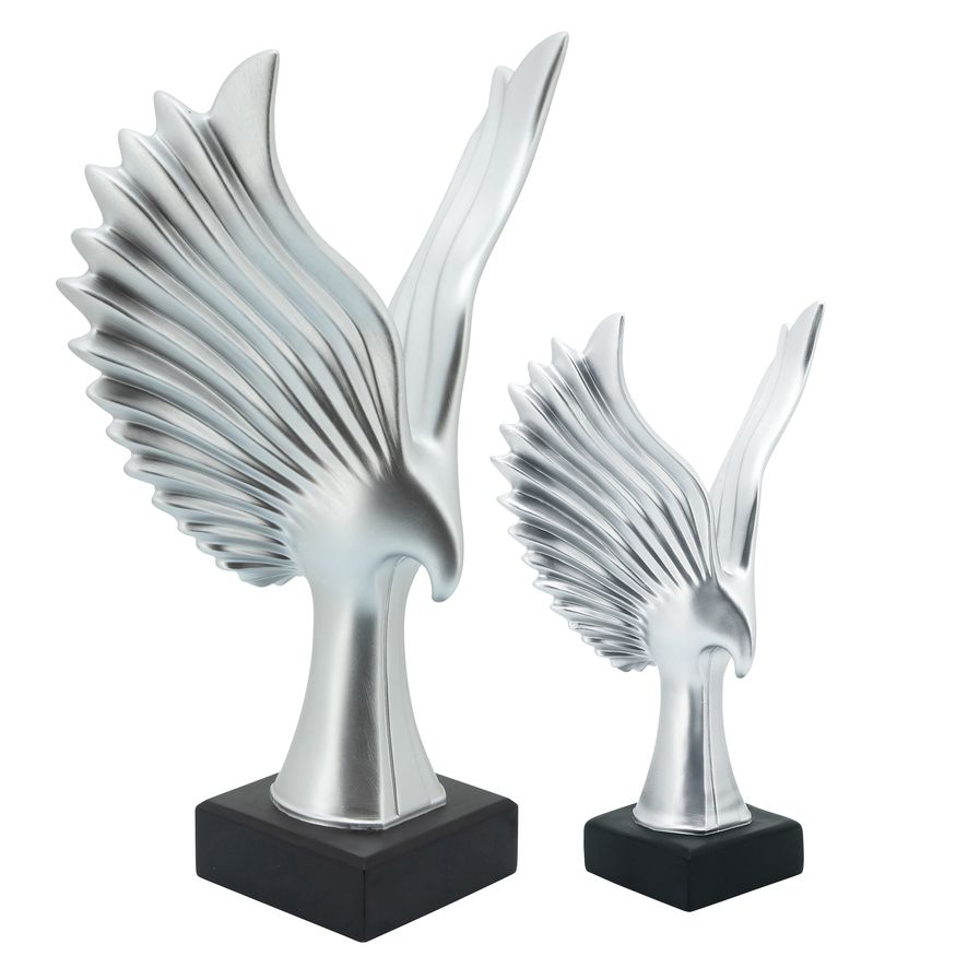 Sagebrook - 14" Resin Eagle Table Accent in Silver