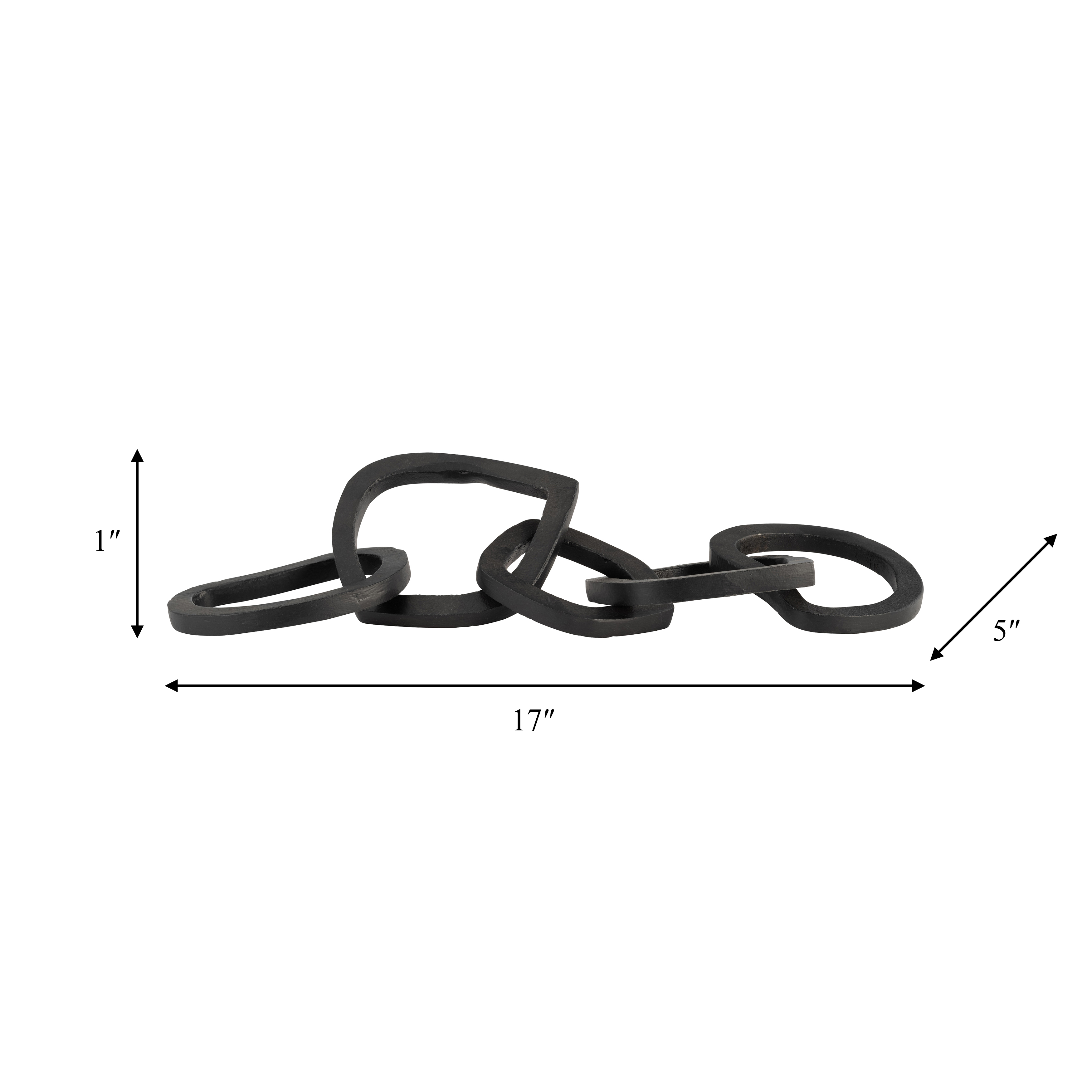 Sagebrook - 17" Metal 5-Link Chains in Black