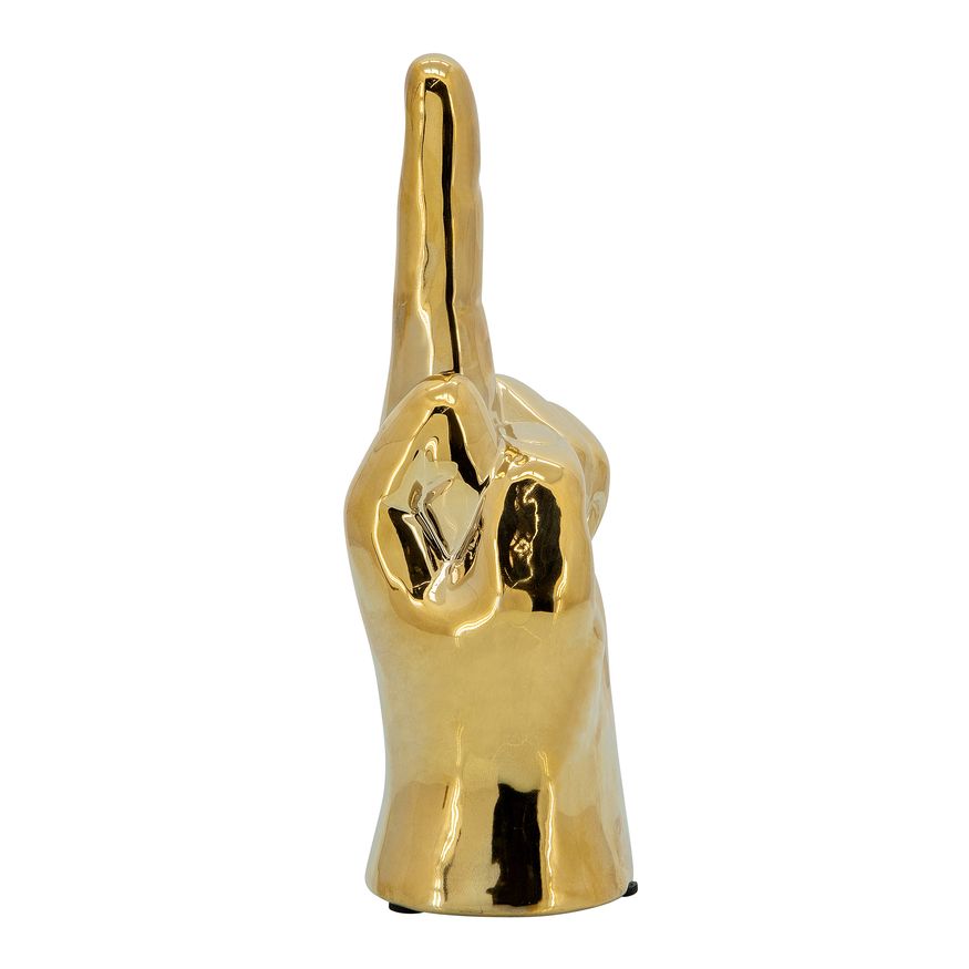 Sagebrook 8" Dirty Finger Sign - Gold