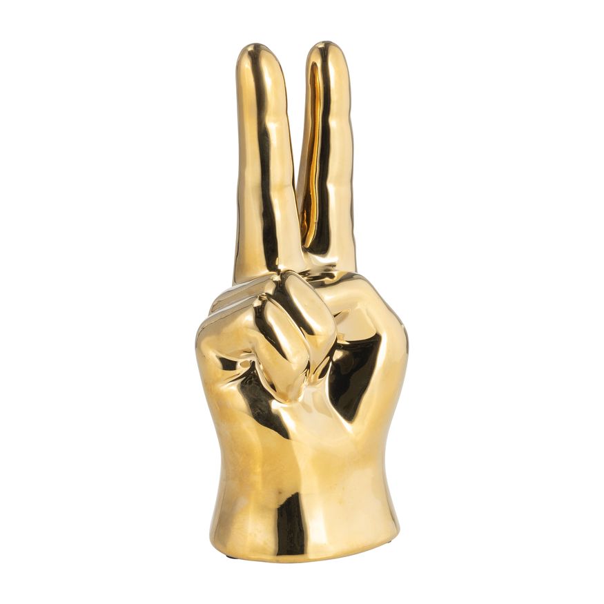 Sagebrook 8" Peace Sign - Gold