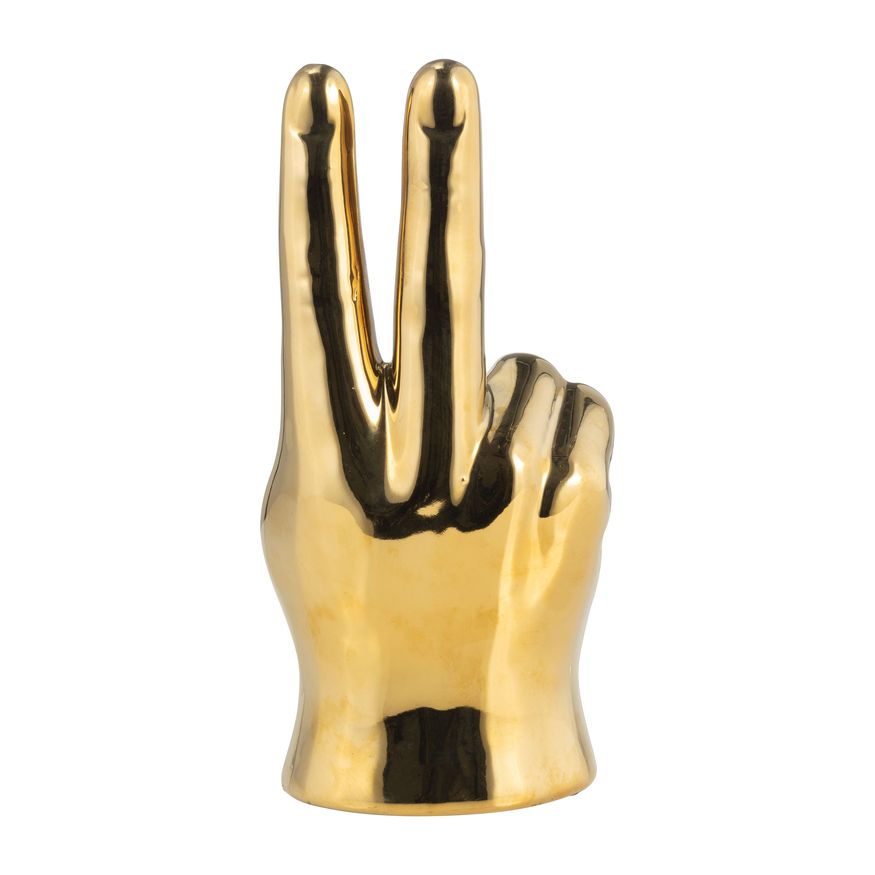 Sagebrook 8" Peace Sign - Gold