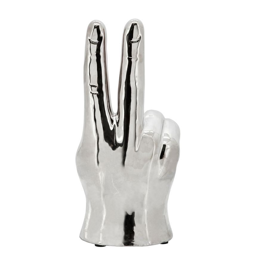 Sagebrook 8" Peace Sign - Silver