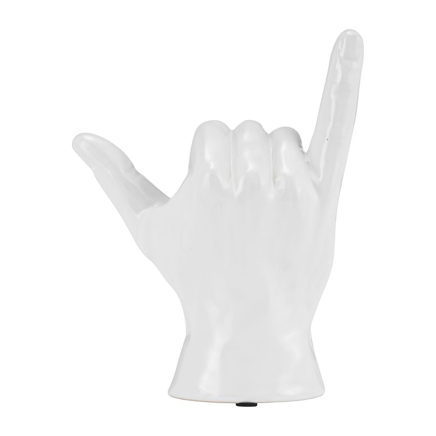 Sagebrook 7" "Hang Loose" Hand - White