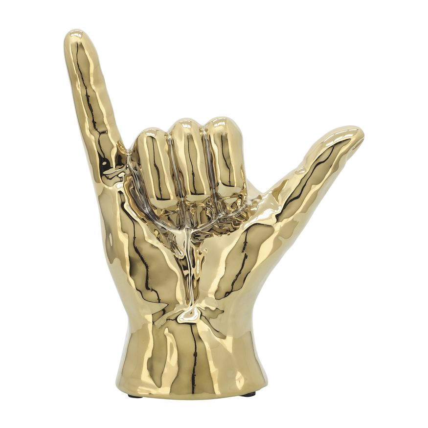 Sagebrook 7" "Hang Loose" Hand - Gold