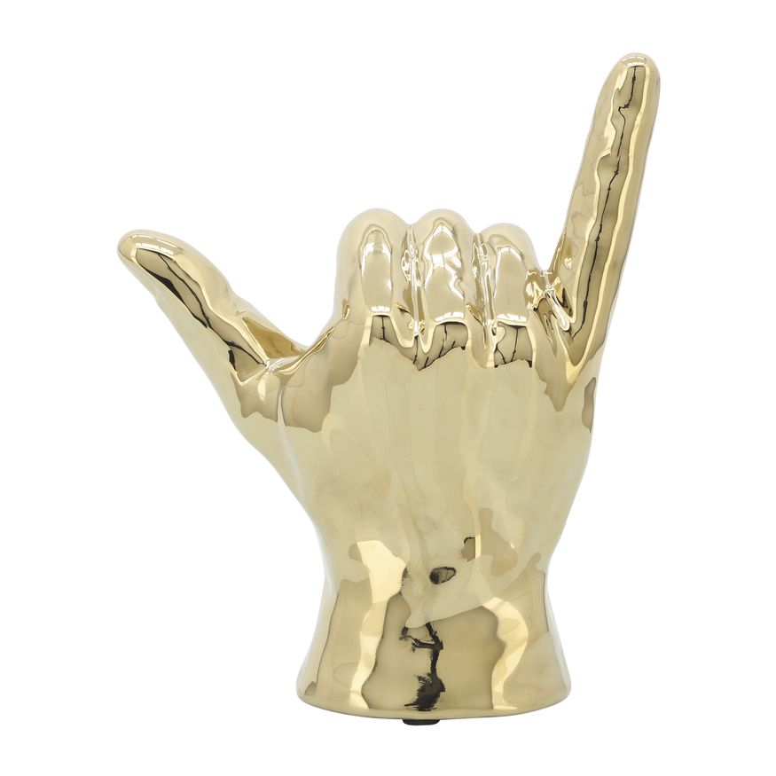 Sagebrook 7" "Hang Loose" Hand - Gold