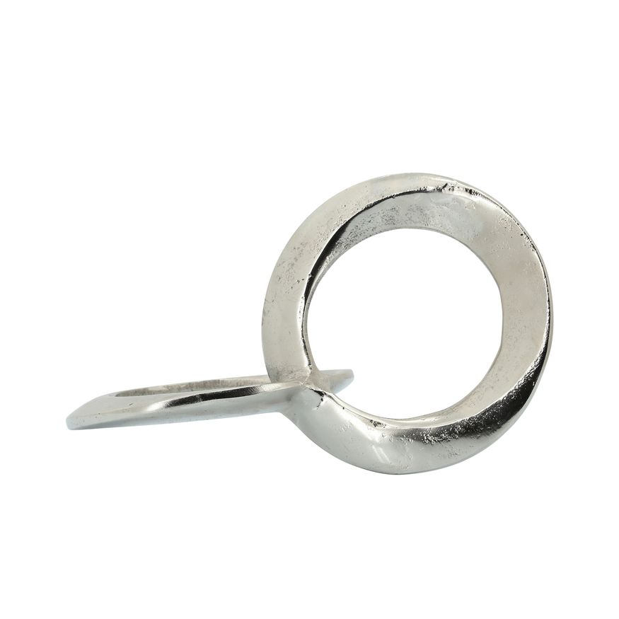 Sagebrook 11" Metal Circle Links - Silver