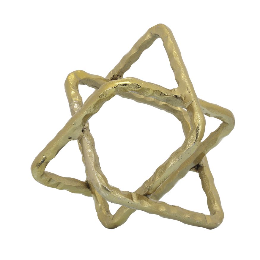 Sagebrook 8" Metal Square Orbs - Gold