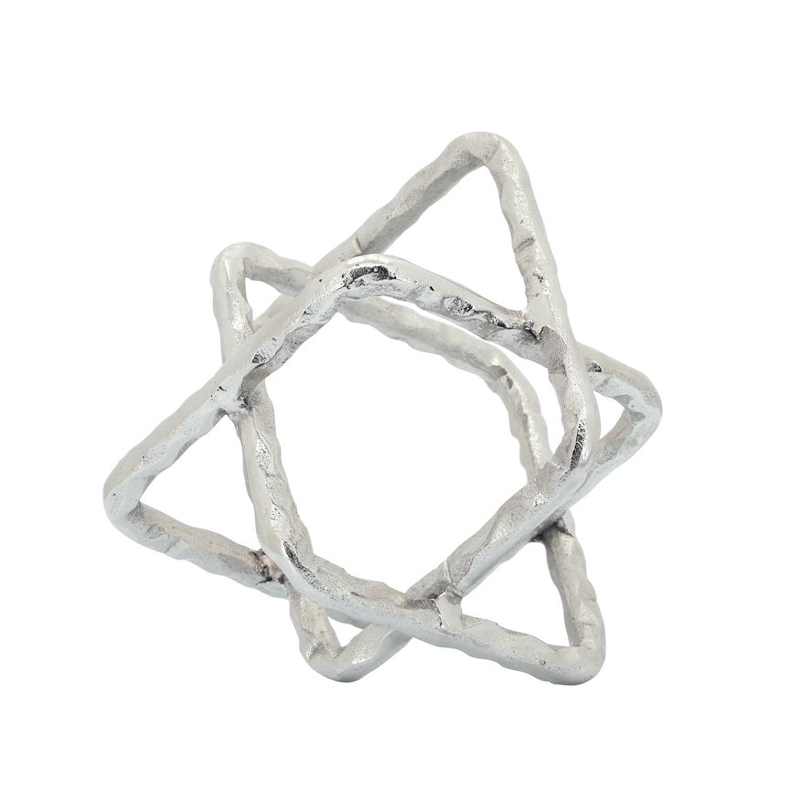 Sagebrook 7" Metal Square Orbs - Silver