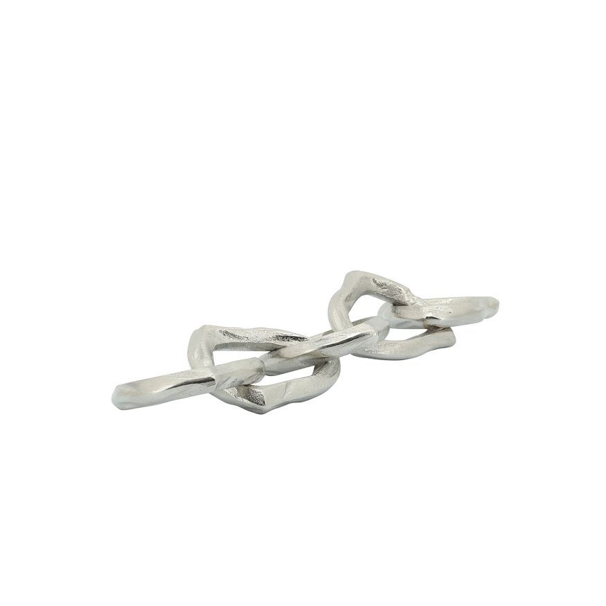 Sagebrook 15" Metal Chain Links - Silver