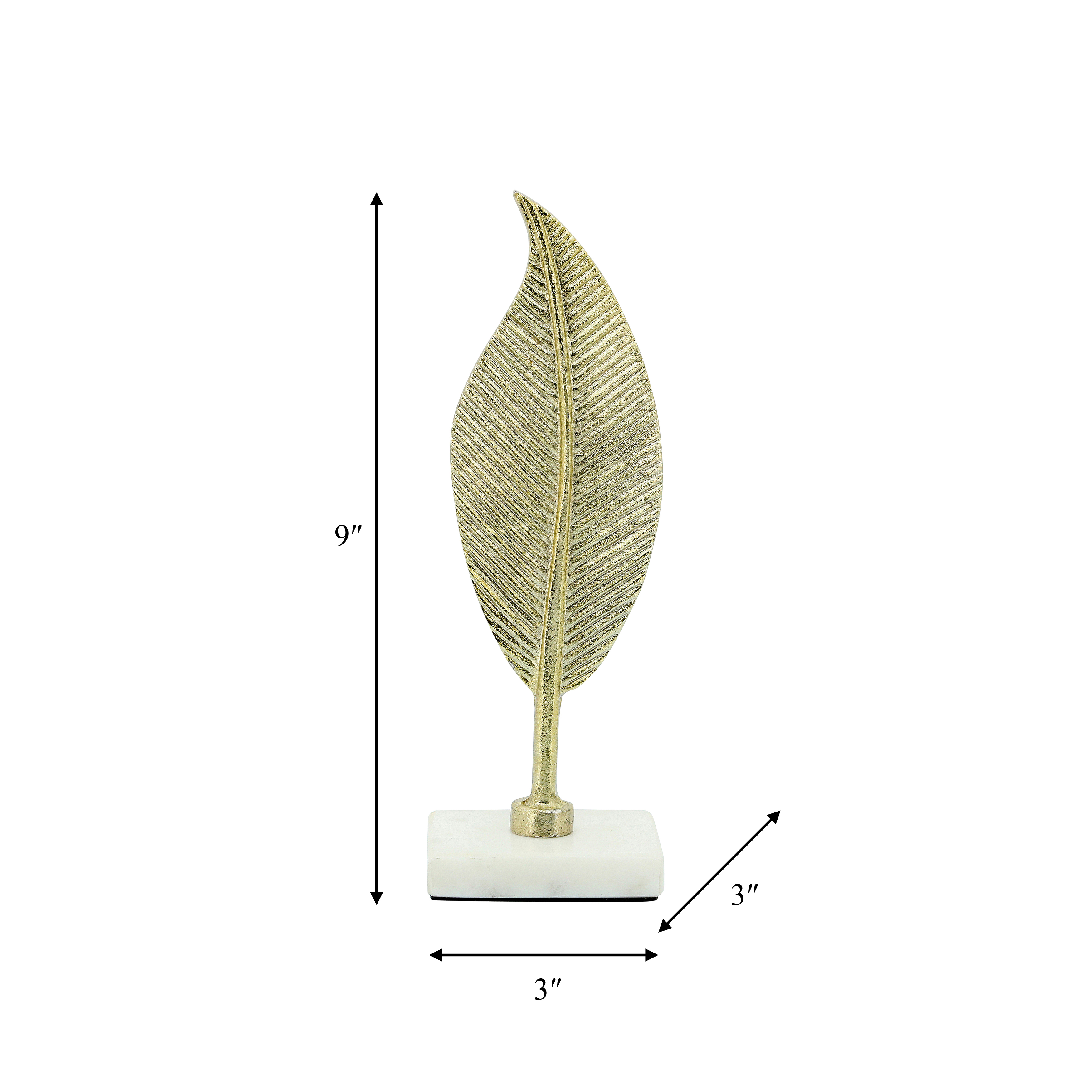 Sagebrook 9" Metal Leaf Table Decor - Gold