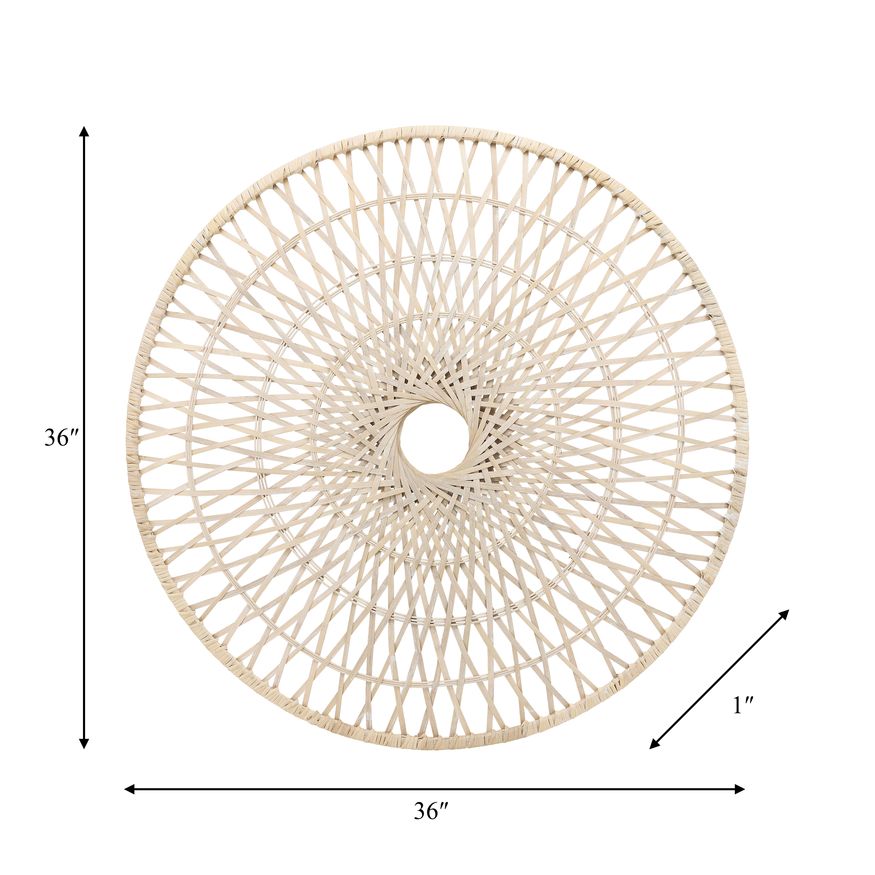 Sagebrook - Wicker Round Wall Accent in Natural