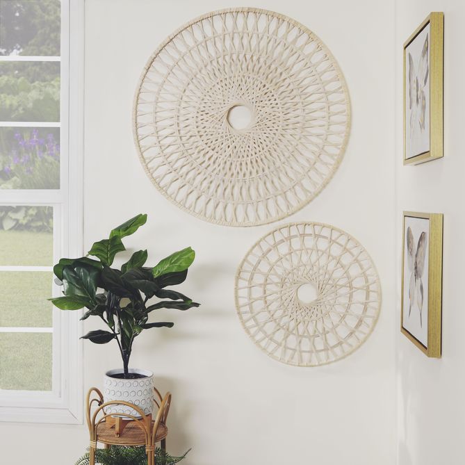 Sagebrook - Wicker Round Wall Accent in Natural