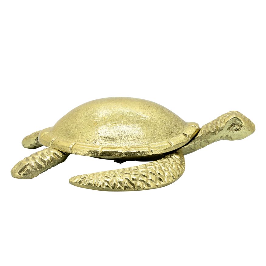 Sagebrook - 9" Metal Turtle Table Accent in Gold