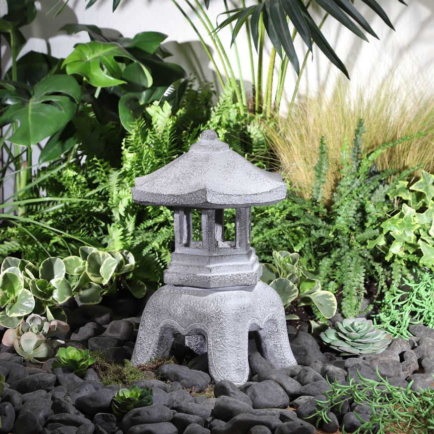 Sagebrook Resin Temple Lighthouse - Gray