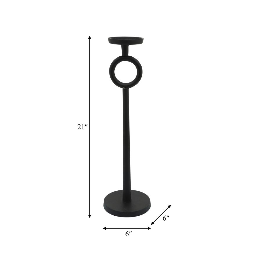 Sagebrook 21" Metal Candle Holder - Black