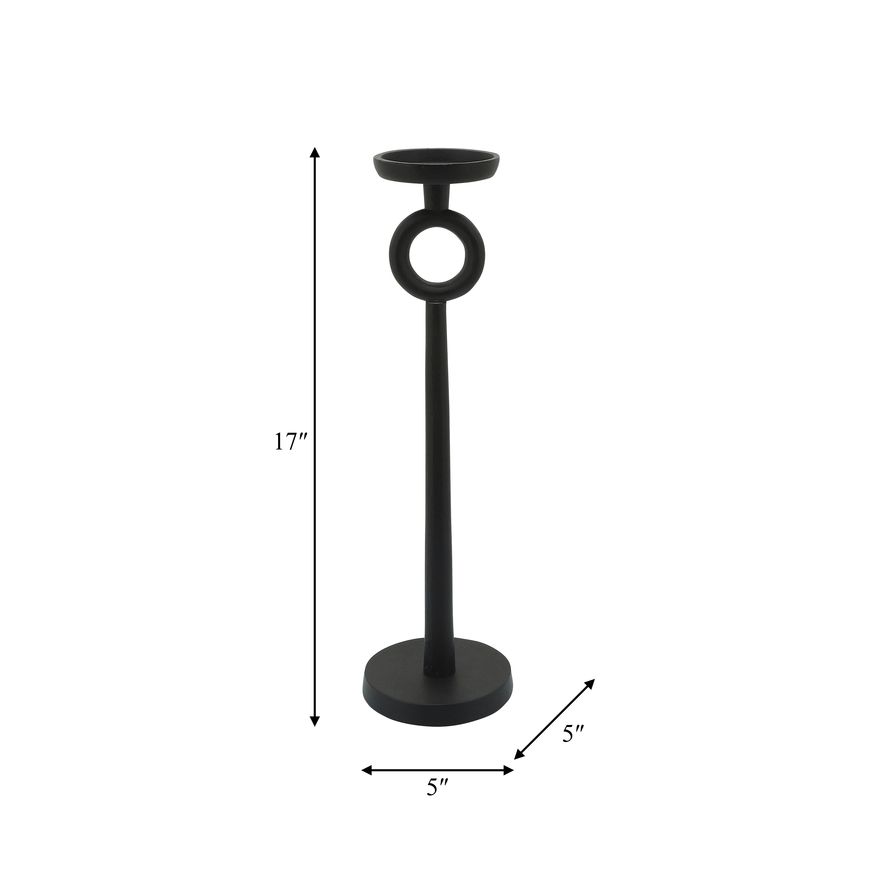 Sagebrook 17" Metal Candle Holder - Black