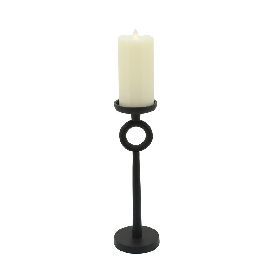 Sagebrook 13" Metal Candle Holder - Black