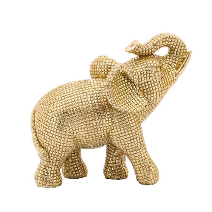 Sagebrook 7" Resin Elephant Table Accent - Gold