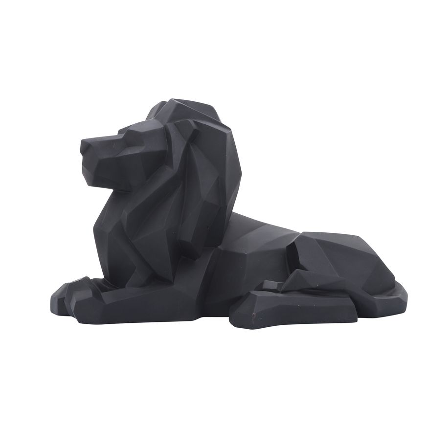 Sagebrook - 13" Resin Laying Lion in Black