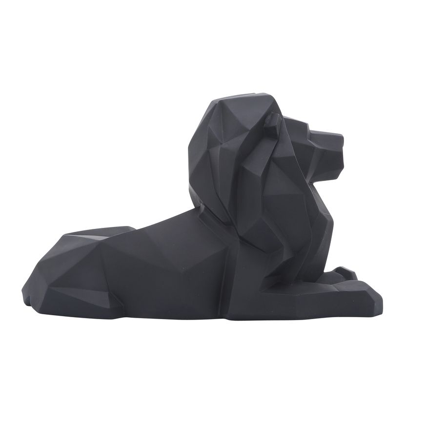 Sagebrook - 13" Resin Laying Lion in Black