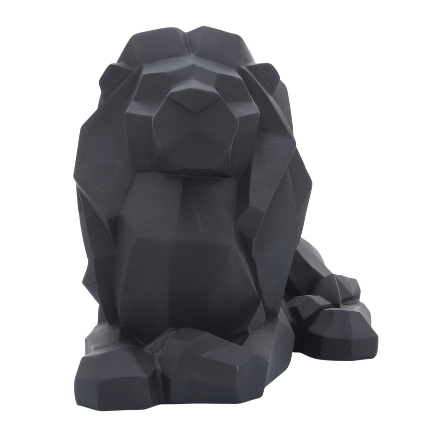 Sagebrook - 13" Resin Laying Lion in Black