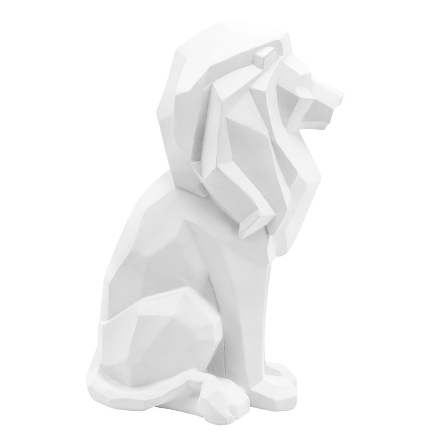 Sagebrook 11" Resin Sitting Lion - White