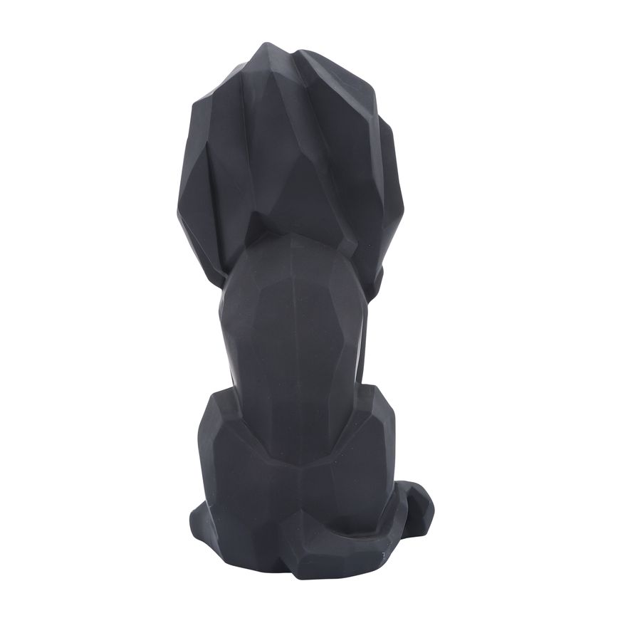 Sagebrook 11" Resin Sitting Lion - Black