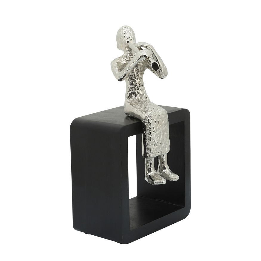 Sagebrook - 11" Metal Flutist in Silver