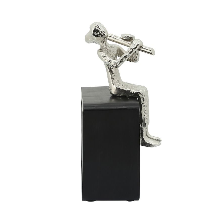 Sagebrook - 11" Metal Flutist in Silver